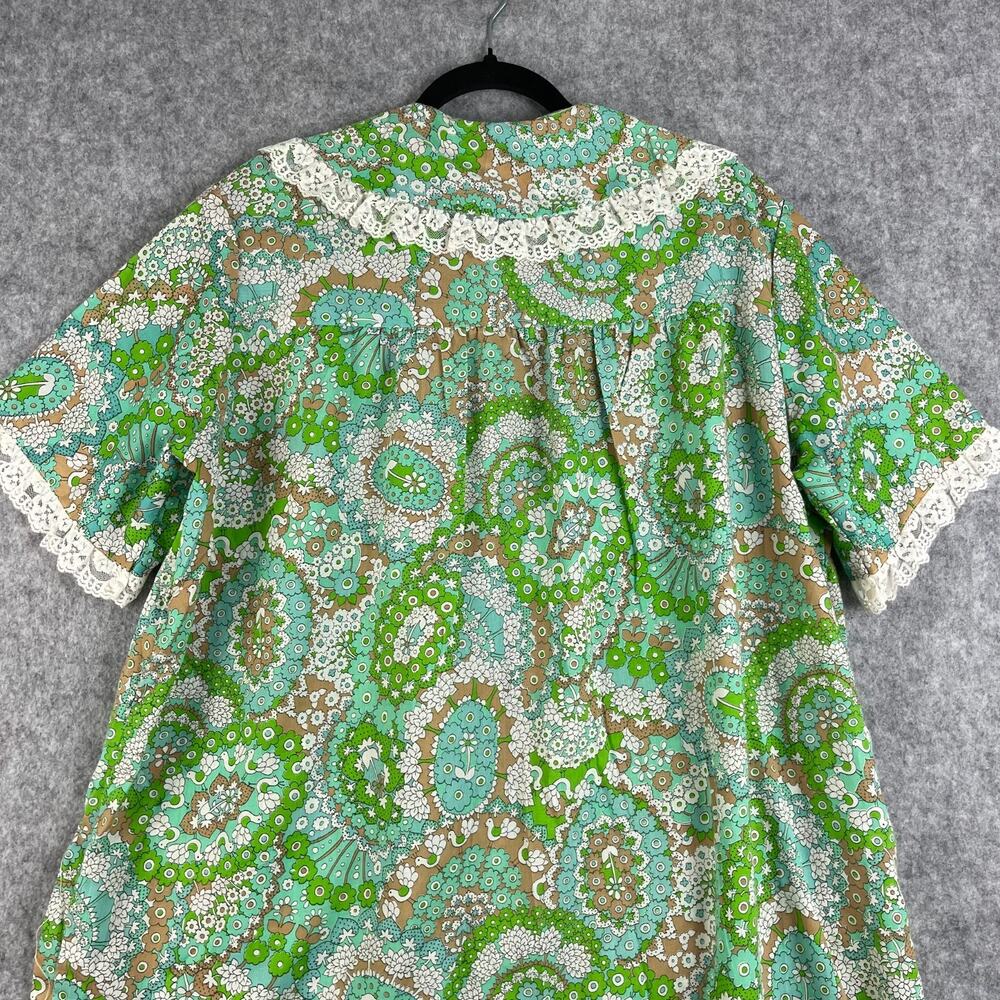 Vintage Montgomery Ward Dress Large Peasant Prairie Dress 70s Boho Lace Pilgrim - Picture 11 of 15